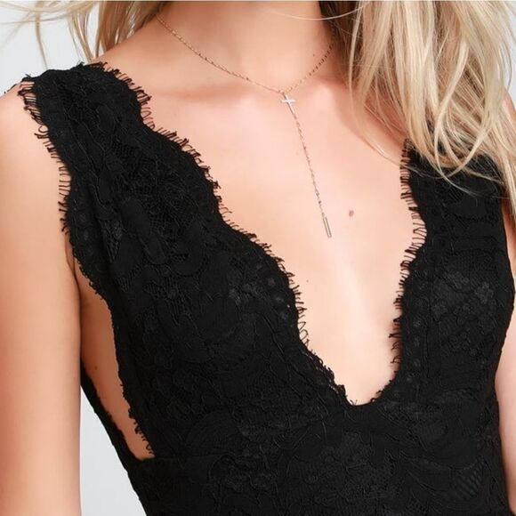 NWT LULU'S Loft Party Lace Sleeveless Midi Dress S - Picture 3 of 10